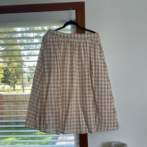 Little Cottonwood Cream Gingham Poppy Skirt